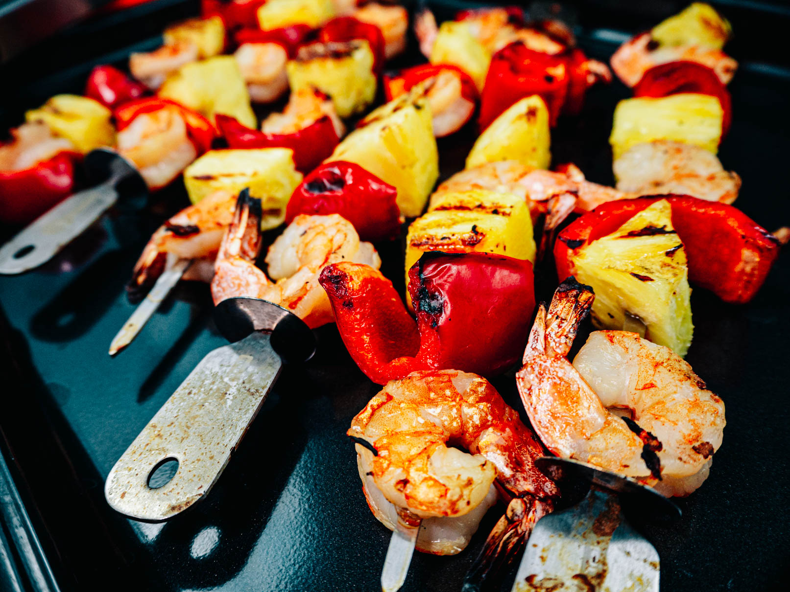 Grilled Shrimp and Pineapple Kebabs with Sweet Coconut Sauce Do You Roux?